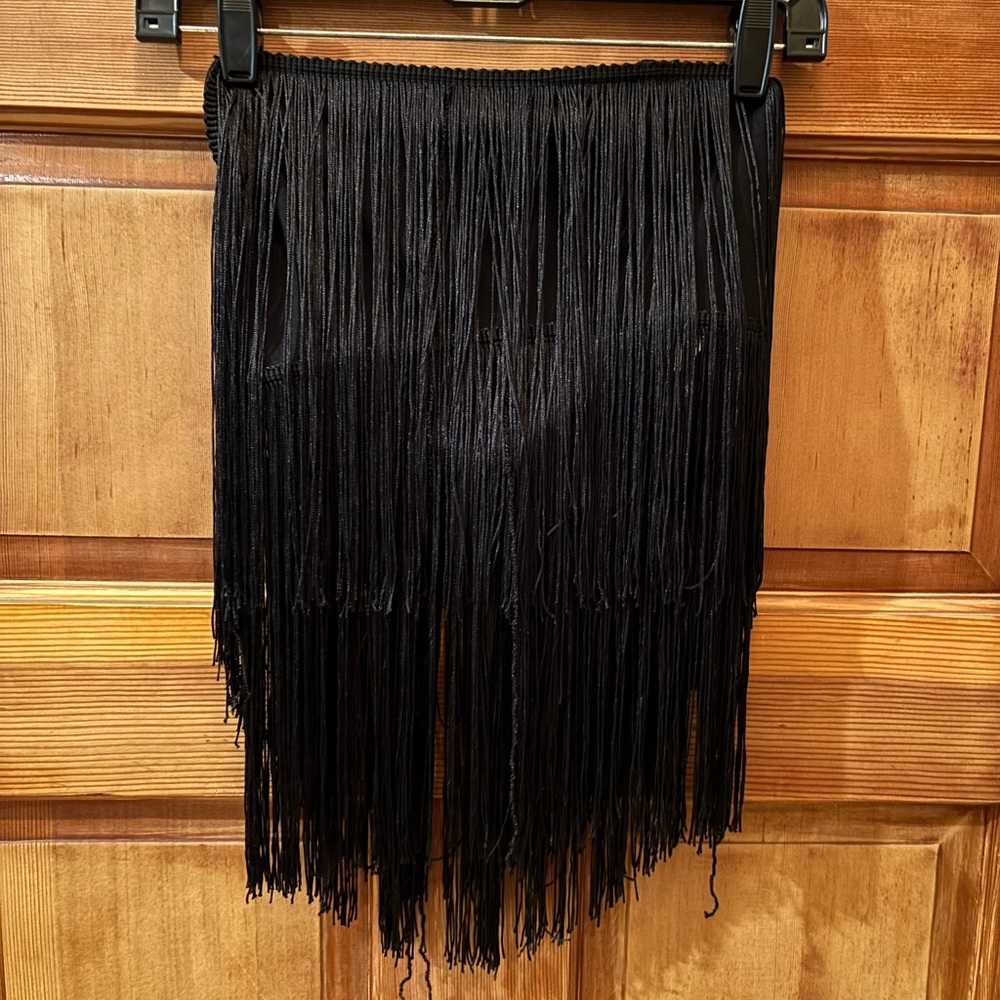 Sincerely Jules Black Fringe Crop Top